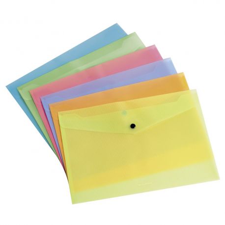 Папка-конверт с кнопкой в ассортименте