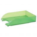 Лоток горизонтальный для бумаг BRAUBERG "Office style", 320х245х65 мм, тонированный зеленый,