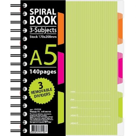 Бизнес-тетрадь Attache Selection Spiral Book A5 140 листов в клетку на спирали (170x206 мм)