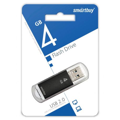 Флэшка 4GB USB V-CUT синий