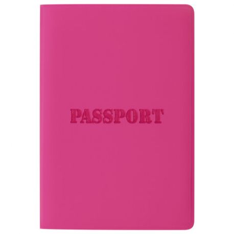 Обложка для паспорта STAFF, мягкий полиуретан, "паспорт", фиолетовая